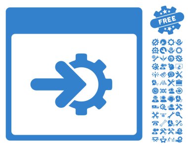 COG Tümleştirme takvim sayfası vektör simge Bonus ile