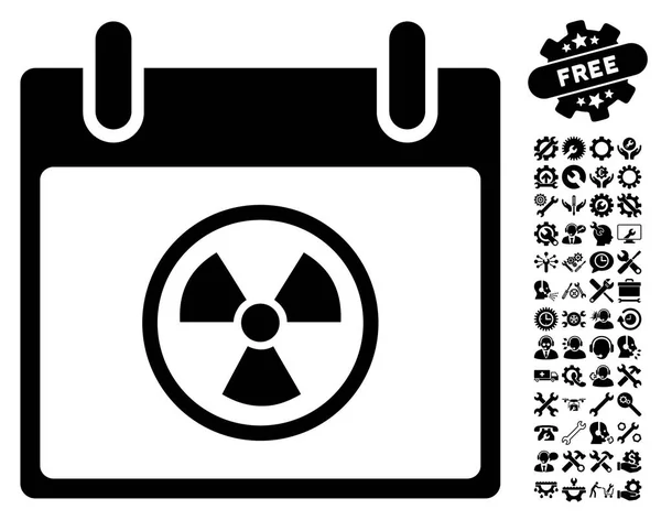 Icona vettoriale del calendario atomico con bonus — Vettoriale Stock