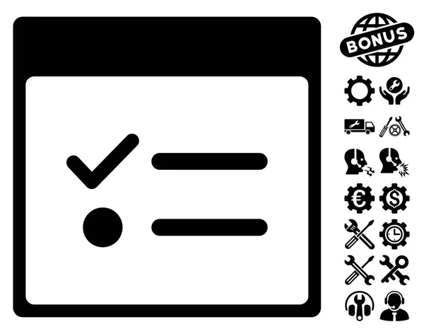 Todo 項目カレンダー ボーナス ページ ベクトル アイコン — ストックベクタ