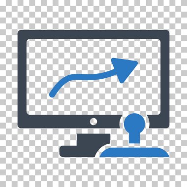 Yolu kontrol monitör vektör Eps simgesini