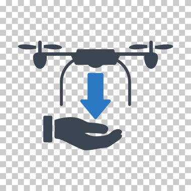 Drone el vektör Eps simgesi kaldırma