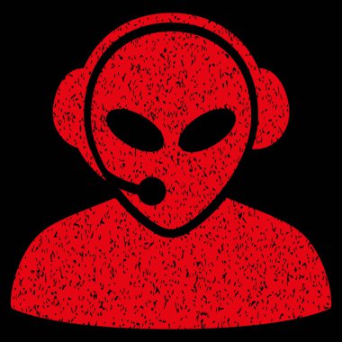 Uzaylı çağrı merkezi grenli doku simgesi