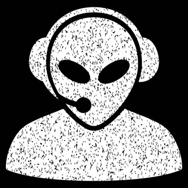 Uzaylı çağrı merkezi grenli doku simgesi