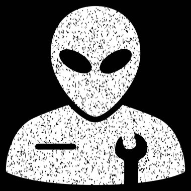 Uzaylı mekanik grenli doku simgesi