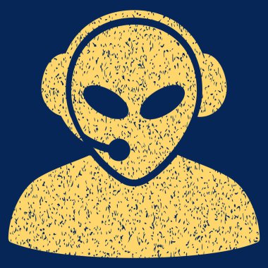 Uzaylı çağrı merkezi grenli doku simgesi