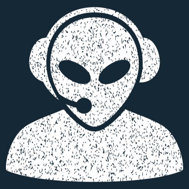 Uzaylı çağrı merkezi grenli doku simgesi