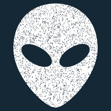 Uzaylı kafası grenli doku simgesi