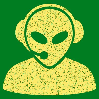 Uzaylı çağrı merkezi grenli doku simgesi