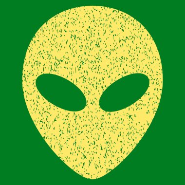 Uzaylı kafası grenli doku simgesi