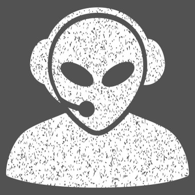 Uzaylı çağrı merkezi grenli doku simgesi