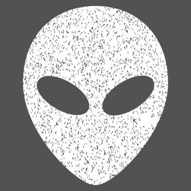 Uzaylı kafası grenli doku simgesi