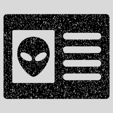 Uzaylı hesap kartı grenli doku simgesi