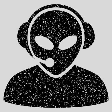 Uzaylı çağrı merkezi grenli doku simgesi