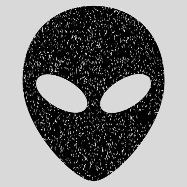 Uzaylı kafası grenli doku simgesi