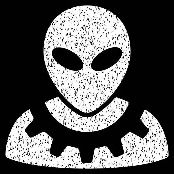 Alien Ingenieur körnige Textur Symbol — Stockvektor