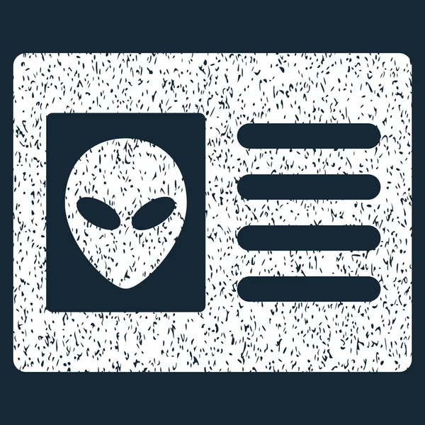 Alien Account Card Grainy Texture Icon — Stock Vector