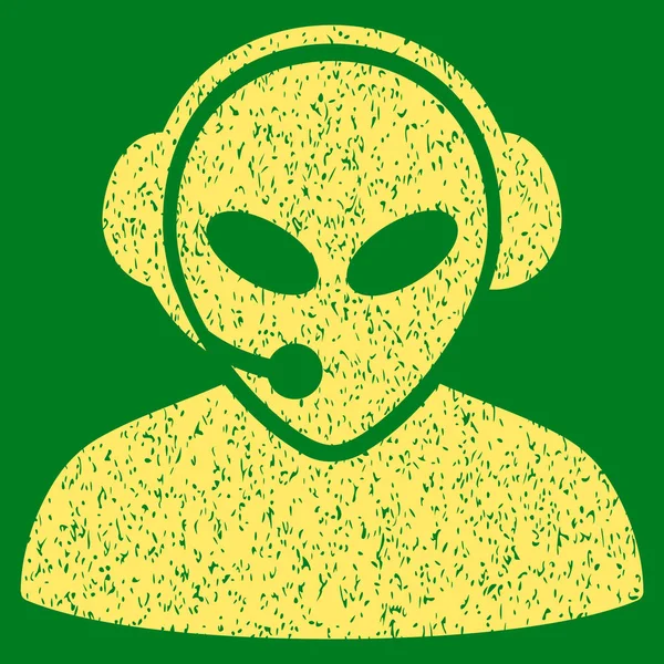 Uzaylı çağrı merkezi grenli doku simgesi