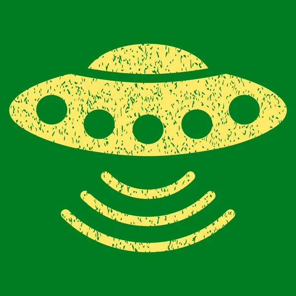 UFO zrnitá struktura ikona — Stockový vektor