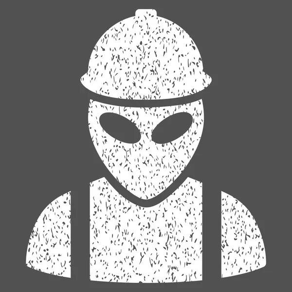 Ícone de textura granulada do alienígena Builder —  Vetores de Stock