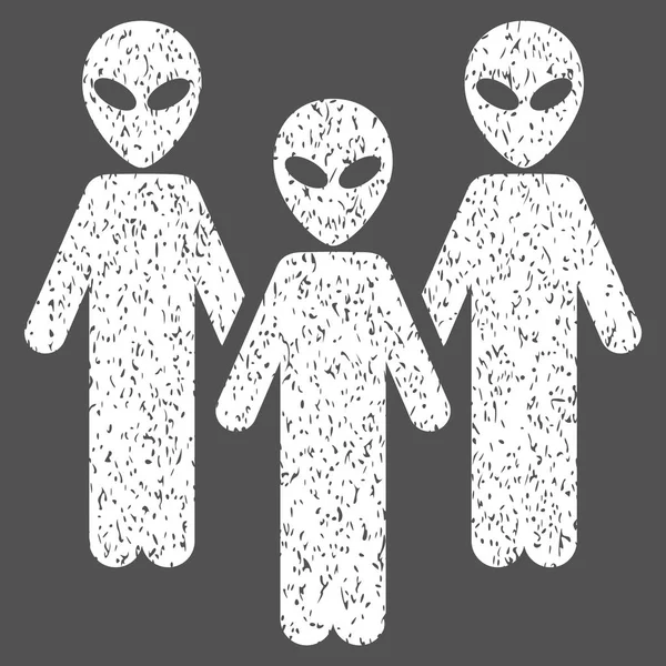 Icône de texture granuleuse du groupe Alien — Image vectorielle