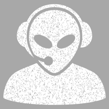 Uzaylı çağrı merkezi grenli doku simgesi