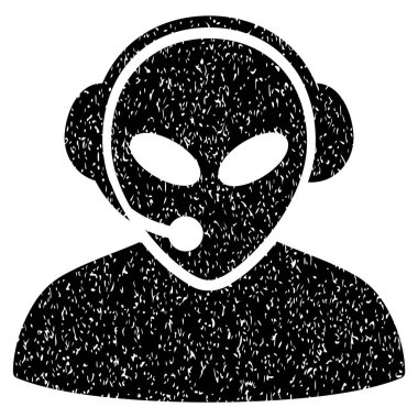 Uzaylı çağrı merkezi grenli doku simgesi