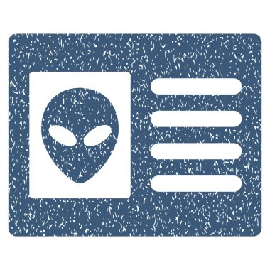 Uzaylı hesap kartı grenli doku simgesi