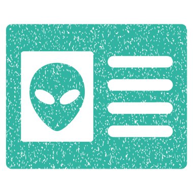 Uzaylı hesap kartı grenli doku simgesi