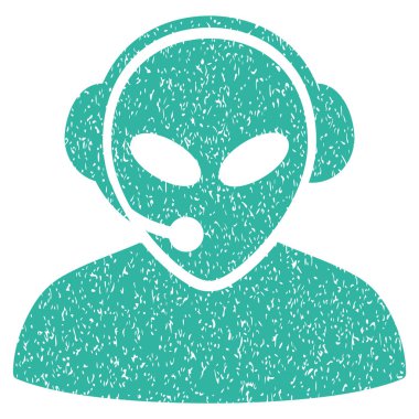 Uzaylı çağrı merkezi grenli doku simgesi