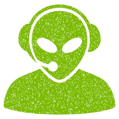 Uzaylı çağrı merkezi grenli doku simgesi