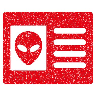 Uzaylı hesap kartı grenli doku simgesi