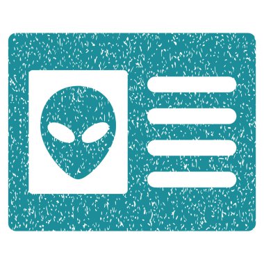 Uzaylı hesap kartı grenli doku simgesi