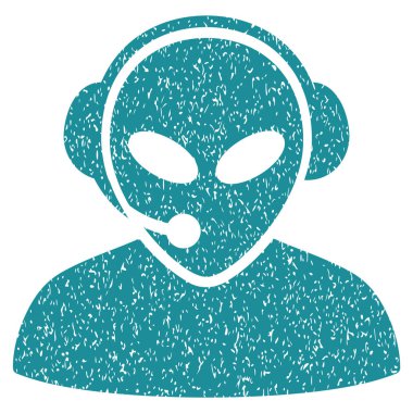 Uzaylı çağrı merkezi grenli doku simgesi