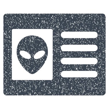 Uzaylı hesap kartı grenli doku simgesi