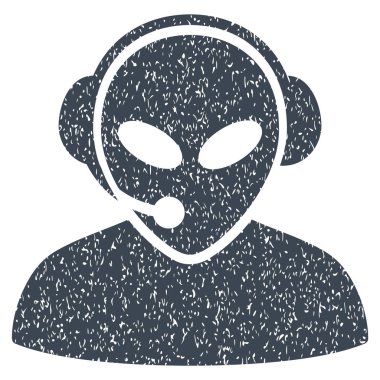 Uzaylı çağrı merkezi grenli doku simgesi