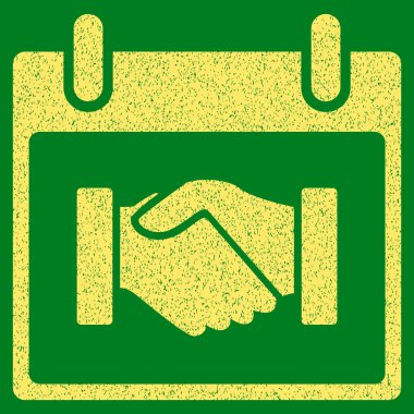 El sıkışma takvim gün grenli doku simgesi