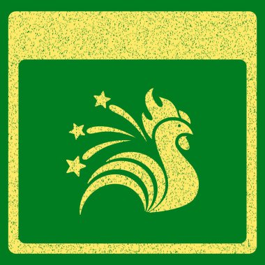 Işıltı horoz takvim sayfası grenli doku simgesi