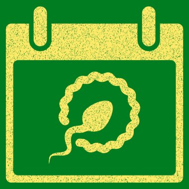 Sperm tohumlama takvim gün grenli doku simgesi