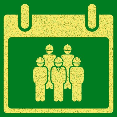 Personel takvim gün grenli doku simgesi