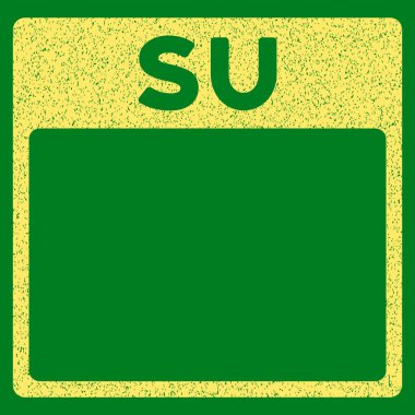 Pazar takvim sayfası grenli doku simgesi