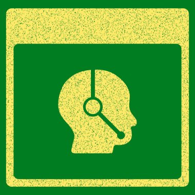 Telefonla satış operatör takvim sayfası grenli doku simgesi