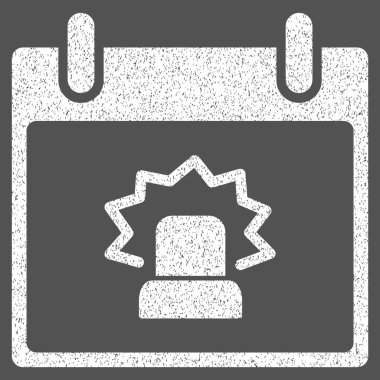 Uyarı takvim gün grenli doku simgesi