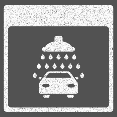 Otomobil duş takvim sayfası grenli doku simgesi
