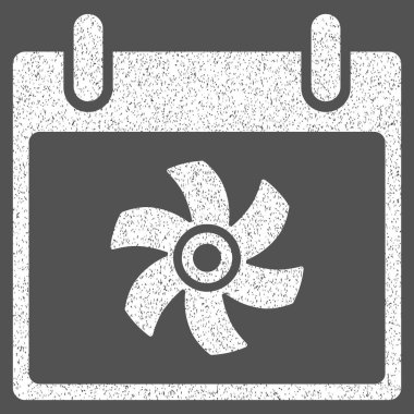 Fan takvim gün grenli doku simgesi