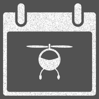 Helikopter takvim gün grenli doku simgesi