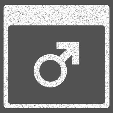 Mars erkek sembol takvim sayfası grenli doku simgesi