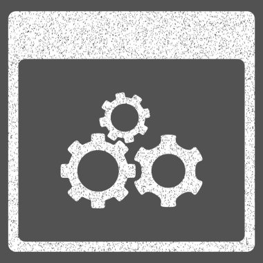 Mekanik vites sayfa grenli doku simgesini takvim