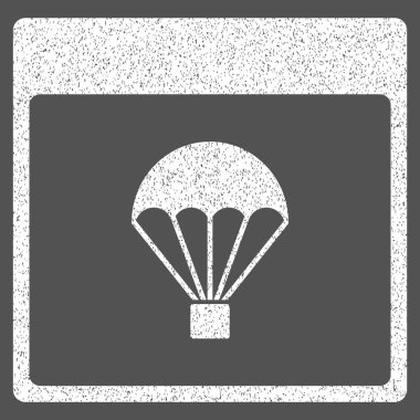 Paraşüt takvim sayfası grenli doku simgesi