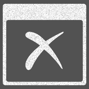 Takvim sayfası grenli doku simgesi reddetmek