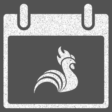 Horoz takvim gün grenli doku simgesi